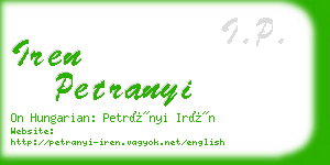 iren petranyi business card